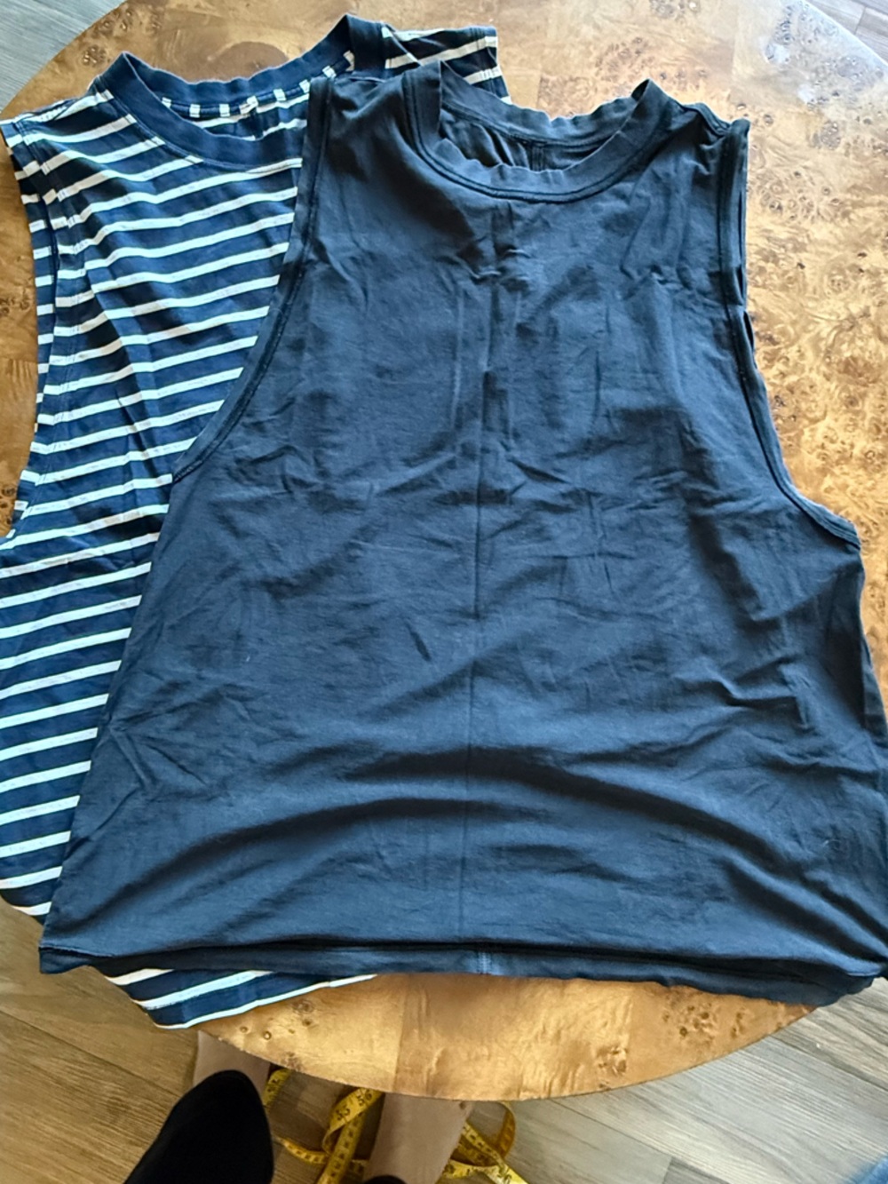 Lululemon Muscle Tank Set✨ Black / Navy Stripe